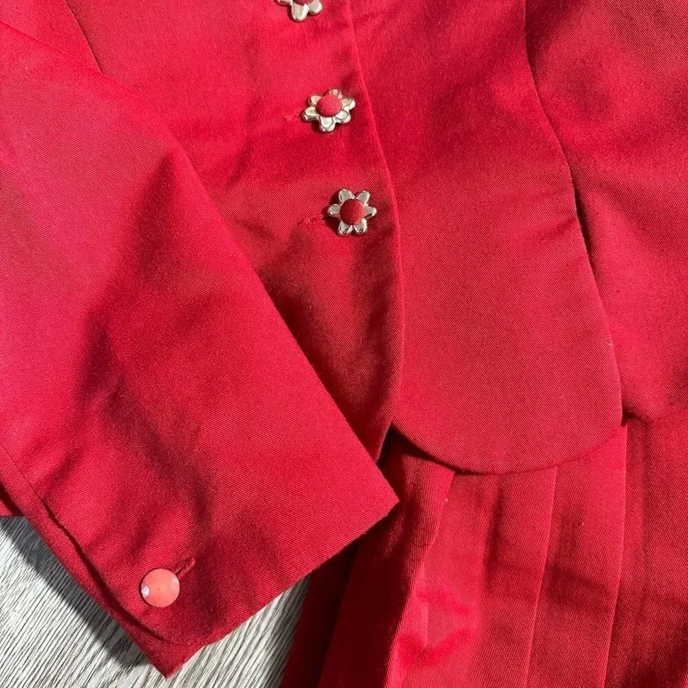 Set of 3 Blazer Pleated Skirt‎ Top Size XS/S Red White